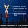 thumbnail image 2 of Gem Stone King 14K Yellow Gold Red Garnet and White Lab Grown Diamond Pendant Necklace for Women | 1.04 Cttw | Gemstone January Birthstone | Pear Shape 8X5MM | With 18 inch Chain, 2 of 6