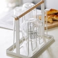 thumbnail image 4 of Advancent Escurridor de tazas, estante de almacenamiento de botellas desmontable a prueba de herrumbre, estable, libre de perforaciones, Organizadores de utensilios de cocina Marrón, 4 of 6