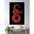 thumbnail image 2 of Joined Red Tentacles Poster Wall Art, Modern Wall Decor For Living Room Bedroom, 24x36 UNFRAMED, 2 of 3