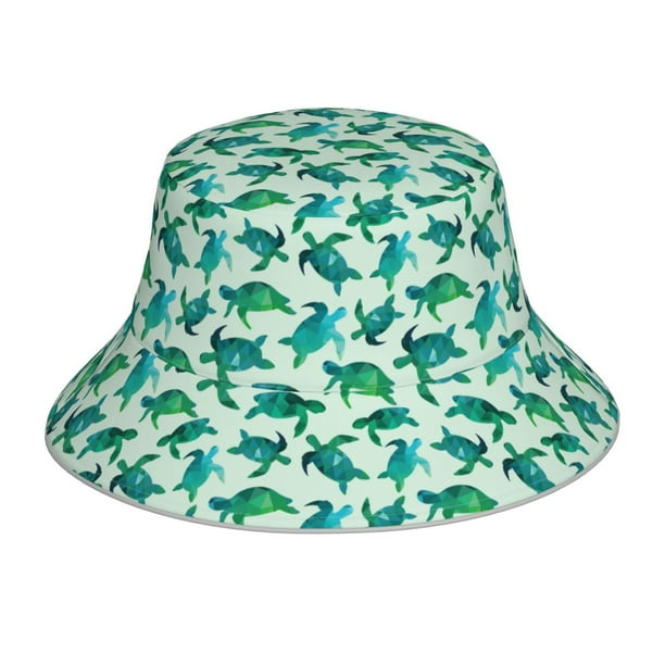 Balery Green Sea Turtle Sombreros para el sol para hombre y mujer, sombrero de pescador con UPF 50+
