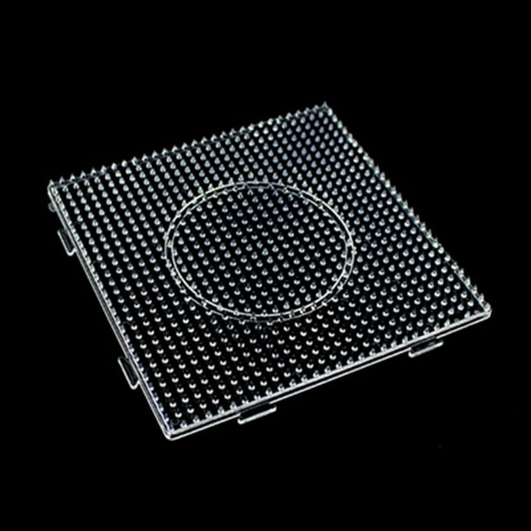 6 Pieces 5mm Large Square Fuse Beads Boards Clear Plastic Pegboards for  Kids Craft Beads 