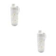 thumbnail image 1 of Kearding Botellas de agua de plástico transparente con margaritas pequeñas de 600ml, botella de agua esmerilada creativa sin BPA con cuerda Type3 NO3, 1 of 6