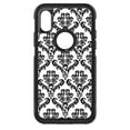 thumbnail image 1 of DistinctInk Custom SKIN / DECAL compatible with OtterBox Commuter for iPhone XS MAX (6.5" Screen) - White Black Damask Pattern - Floral Damask Pattern, 1 of 5