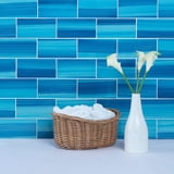 WS Tiles - Peel & Stick Hand Painted Beachside Blue 3 in. x 6 in ...