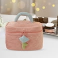 thumbnail image 1 of Bolsa de maquillaje, organizador de cosméticos de viaje portátil, bolsa de almacenamiento , bolsas de aseo para mujeres y niñas rosado Macarena Neceser, 1 of 8