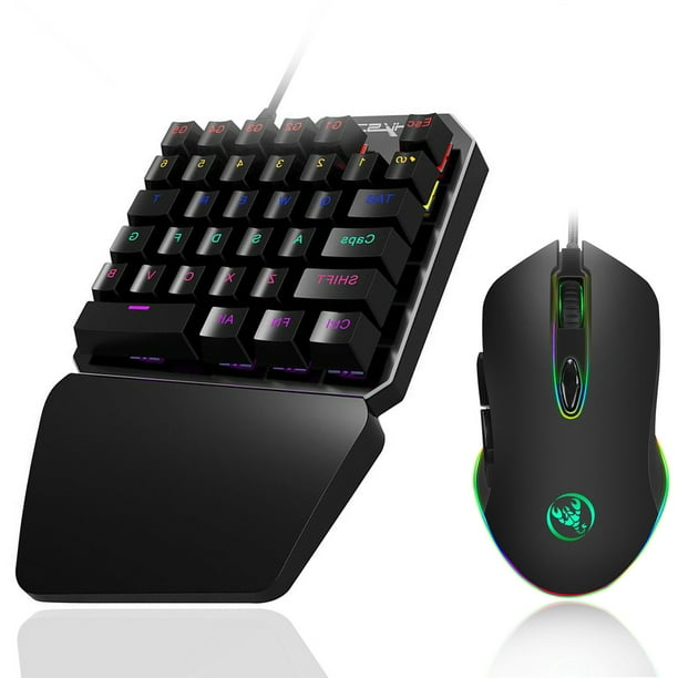 TSV PC Gaming Keyboard Mouse Combo, Wired LED Backlit ...