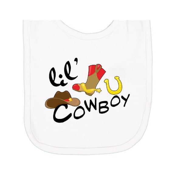 Inktastic Lil' Cowboy Newborn Bib