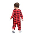 thumbnail image 5 of Yuanyu Matching Family Pajamas Sets Christmas PJ's Letter Print Top and Plaid Pants Sleepwear, 5 of 10