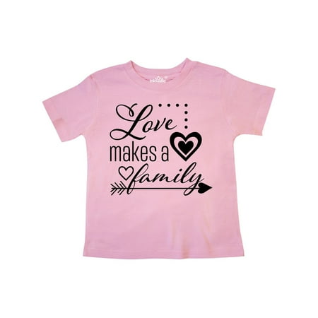 

Inktastic Love Makes a Family- hearts and arrow Gift Toddler Boy or Toddler Girl T-Shirt