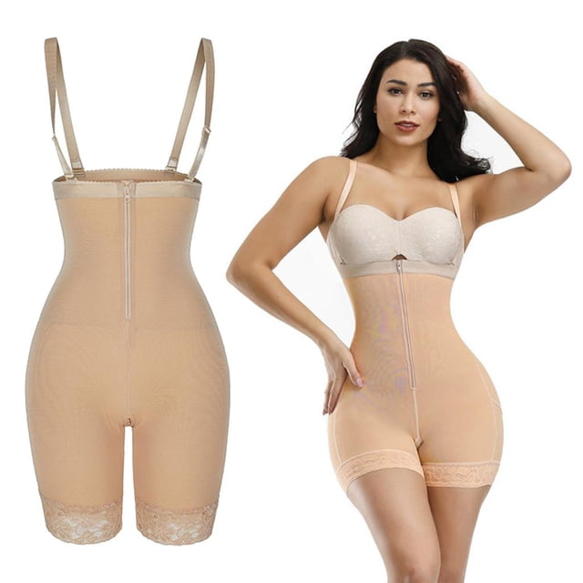Bust bodywear Shapewear para mujeres Control de abdomen Shaper Bodysuit mujeres Control de barriga Shapewear Fajas mujeres cinturo - Beige, XXXL