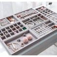 thumbnail image 2 of Stackable Jewelry Organizer Trays, Premium Material Protective Velvet Lining Adjustable Storage Velvet Jewelry Display Tray for Home Dresser Showcase Box, 2 of 7