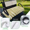 thumbnail image 5 of Golf Cart Seat Covers for 2 Seater, Yellow Striped Soft Microfiber Cart Seat Towel Blanket, Modern Abstract Art Absorbent Breathable Non Slip Bench Seats Protector for Golf Course 51"x31", 5 of 9