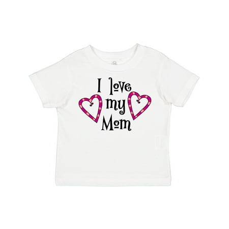 

Inktastic I Love My Mom- Hearts Gift Toddler Boy or Toddler Girl T-Shirt