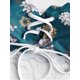 thumbnail image 5 of WILLBEST Traje de Baño Completo para Mujer, conjunto de Bikini Bandeau Festoneado con Cordones Florales para Mujer, Traje de Baño Push-Up, 5 of 6