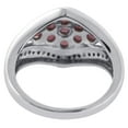 thumbnail image 3 of Carillon Cluster 925 Sterling Silver Round 3 MM 0.96 Ctw Precious Garnet Women Promise Ring Size US- 11.5, 3 of 7