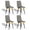 Gray-Rotatable, variant on SHGJ&SOFT Velvet Dining Chairs Set of 4, Mid Century Modern Upholstered Fabric Chairs with Metal Legs Adjustable Pads for Kitchen Living Room Dining Room. (BLUE, 4PC)