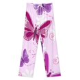 thumbnail image 3 of ANYWAY.GO Women’s Ultra-Soft Comfy Pajama Lounge Pants Pattern Flying Butterflies Shades Drawstring Loose Casual Pajama Pants S, 3 of 7