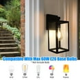thumbnail image 2 of MingBright  Modern Outdoor Lighting Fixtures Waterproof Exterior Wall Lantern Sconce With E26 Socket Outside House Lamps With Clear Glass Shape，Perfect For Porch, Farm, Patio, Balcony, Front Door, 2 of 10