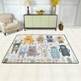thumbnail image 2 of SKYSONIC 36x24in Forest Animals Fall Area Rug, Deer Bear Fox Non-Slip Floor Carpet for Indoor Living Dining Room Bedroom, 2 of 7