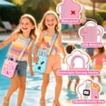 thumbnail image 5 of Mini Rubber Tote Bag, EVA Waterproof Beach Tote for Little Girls And Woman, Silicone Hole Small Beach Tote for Travel Outdoor, Cute Rubber Beach Bag with 20 Charms & Adjustable Shoulder Strap, 5 of 7