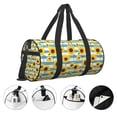 thumbnail image 3 of Balery White Blue Striped Sunflower Bolsa de Gimnasio para Mujeres y Hombres, Bolsa de Viaje Impermeable, Bolsa de Fin de Semana con Compartimento para Zapatos y Bolsillo Húmedo, 3 of 6