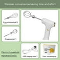thumbnail image 6 of Household Standable Cordless Electric Hand Mixer,USB Rechargable Handheld Egg Beater with 2 Detachable Stir Whisks 3 Speed Modes for Whipping, Mixing Cookies, Brownie, Cakes, Dough Batters, 6 of 8