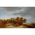 thumbnail image 2 of David Teniers The Younger 18x13 Gold Ornate Wood Frame and Double Matted Museum Art Print Titled - By the Wayside (1645), 2 of 4