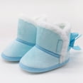 thumbnail image 4 of Xiaoxatg Girls Boots Prewalker Winter Warm Baby Boots For Toddler Girls And Boys Flexible Sole First Walking Footwear 12-14 Months Blue, 4 of 5