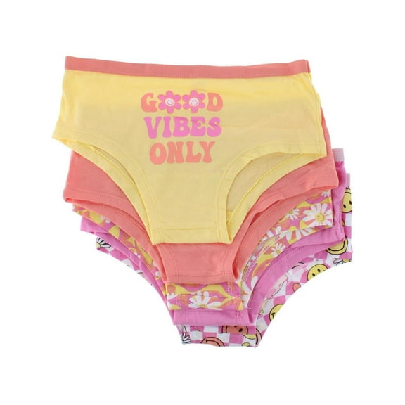 CTM Girl's Colorful Boy Short Underwear (5 Pack)