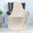 thumbnail image 4 of Orange Soft Flannel Fleece Blanket, Little Orange Polka Dots on Blank Backdrop Spotted Tile Pattern Retro Style Print, Cozy Plush for Indoor and Outdoor Use, 50" x 60", Orange White, by Ambesonne, 4 of 5