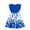Blue, variant on Girls Dresses Butterflies Print Bowknot Ruffle Sleeves A Line Round Neck Dresses Dress for Girls Blue 5-6 Years