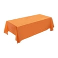 thumbnail image 2 of Disposable Plastic Tablecloth Heavy Duty Spillproof Table Cover, Colorful Rectangle Party Decorations for Events & Home, 72x54 Inch Orange, 2 of 5