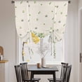 thumbnail image 3 of Spring Botanical Balloon Curtains for Bedroom/Front Door/Bathroom, Rustic Pastoral Daisy Leaves Burlap Tie Up Curtains 63 Inch Length Light Filtering Kitchen Curtains Shades for Windows 46"x63", 3 of 8