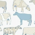 thumbnail image 2 of Manhattan Comfort Petersburg 32.7 Ft. x 20.5 In. Vinyl Blue Cows Floral Toile Wallpaper Covering, 2 of 2