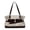Khaki 380x230x140, variant on Women PU Shoulder Handbag Large Capacity Retro Motorcycle Tote with Multiple Pockets for Commute (Blue Pink)