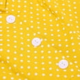 thumbnail image 6 of Women's 1950s Retro Polka Dot Vintage Dress Sleeveless Prom Swing Midi Belt Dresses Notched Lapel, Guest Dresses for Women(Yellow,L), 6 of 7