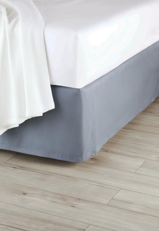 Better Homes and Gardens Tailored Grey Solid Olefin Microfiber Bed Skirt, King