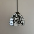 thumbnail image 7 of Tiffany Mini Pendant Lights White Stained Glass Flowers LED Bulb Included 8"W*8"D*60"H, 7 of 7