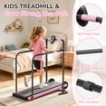 thumbnail image 4 of AKLUER Manual Treadmill for Kids, Fixed 10% Incline Non-Powered Walking Pad, Max 220lbs Capacity with Handrail & Display Screen, Eco-Friendly Manual Walking Running Machine for Home, 4 of 7