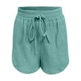 thumbnail image 4 of Arlun Womens Casual 2 Piece Outfits Lightweight Comfy Cotton Linen Sets Button down Long Sleeve Oversized Shirt and Loose Shorts 2026 Solid Color Loungewear Beach Set Light Green M, 4 of 5