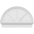 thumbnail image 3 of Ekena Millwork 34"W x 23-3/4"H x 2-3/4"P Half Round 3 Spoke Architectural Grade PVC Combination Pediment, 3 of 7