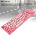 thumbnail image 4 of 64 Key Retro Keyboard Mouse Combo, Auto Sleep Wireless Keyboard 1200dpi Mouse with Receiver, Full Size Keyboard Mouse Combo for Wins 7/8/10/11, for Laptop Desktop PC, 4 of 7
