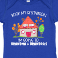 thumbnail image 4 of Inktastic Book My Reservation I'm Going to Grandma and Grandpa's Boys or Girls Baby Bodysuit, 4 of 5