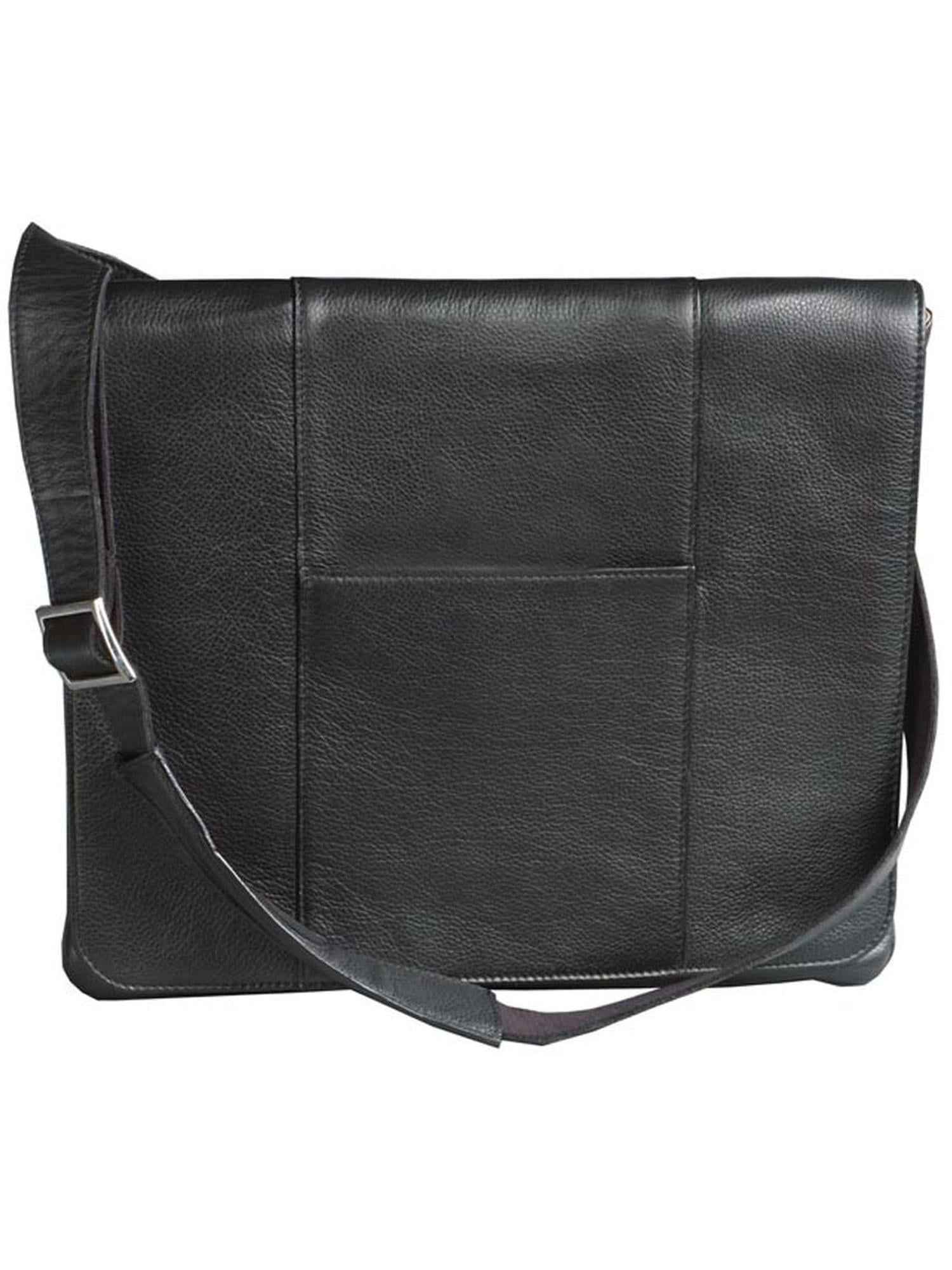 Winn International Leather Slim Messenger Bag Handbag (Women's)