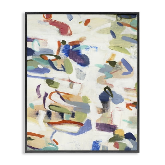 Stupell Industries Modern Expressive Composition Brushstrokes Black Framed Giclee Art, 11 x 14, by Lisa Ridgers
