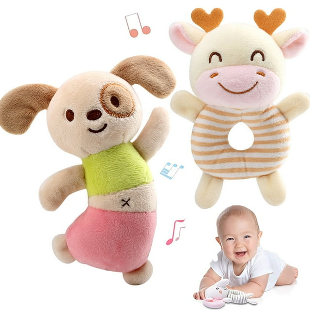 2 Piece Baby Rattles 06 Months Newborn Baby Soft Rattle Toy