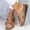 Brown, variant on AXXD Black Wedge Sandals for Women Summer Shoes Open Toe Thick Bottom Roman Beach Sandals