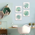 thumbnail image 3 of Home Wall Art Decor Succulent Plants Simple Life Canvas Paintings Posters Prints 16" x 16" 4 Pieces Watercolor Hand-Drawn Green Leaf Framed Nature Pictures for Living Room Kitchen Decorations, 3 of 6