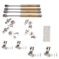 thumbnail image 3 of OUYAWEI 4 Sets Apexstone 100N/22.5Lb Hydraulic Rod Overlay 1/2 Inches Hinge+ Golden Gas Spring + Cushion Pads Lid Support Lift Support Lid Stay Gas Props Shocks for Rv Trailer Cabinet, 3 of 8