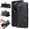 thumbnail image 1 of Estuche de Cuero PU con Cierre para Realme 12 Pro Plus , Funda Protectora con Billetera y Correa, 1 of 6